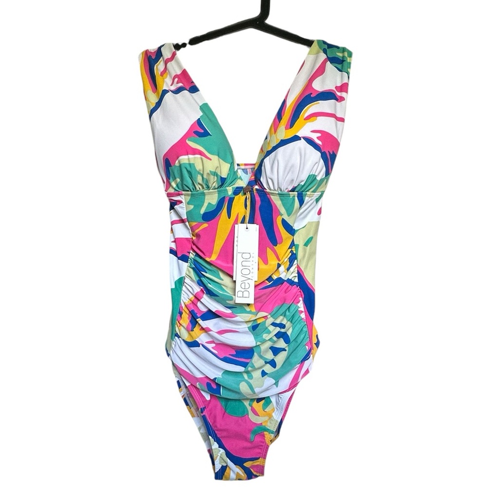 NWT! ✨ Beyond Control Plunge V-Neck One Piece Tummy Control One Piece Swimwear